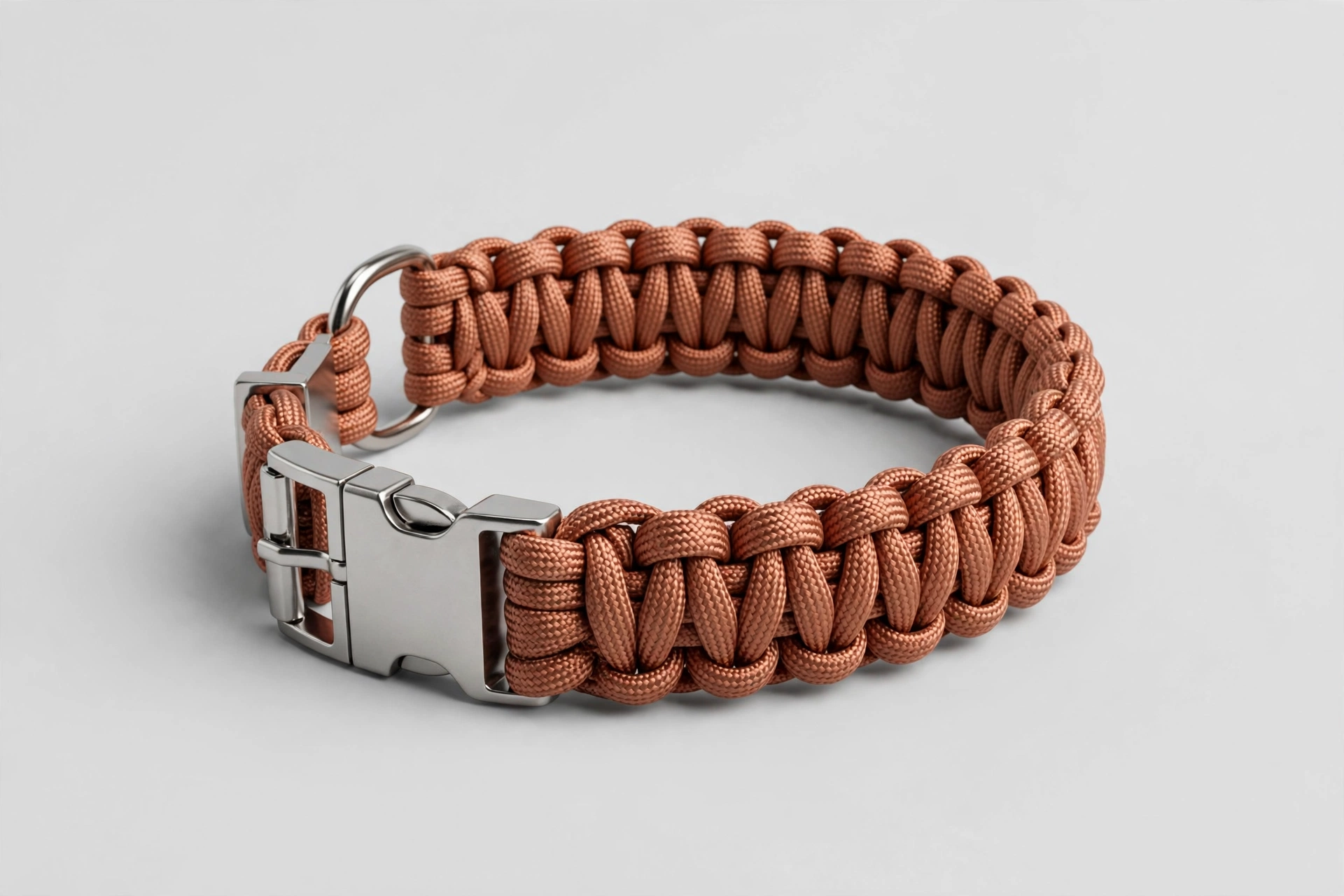 Copper Twist paracord and Biothane dog collar