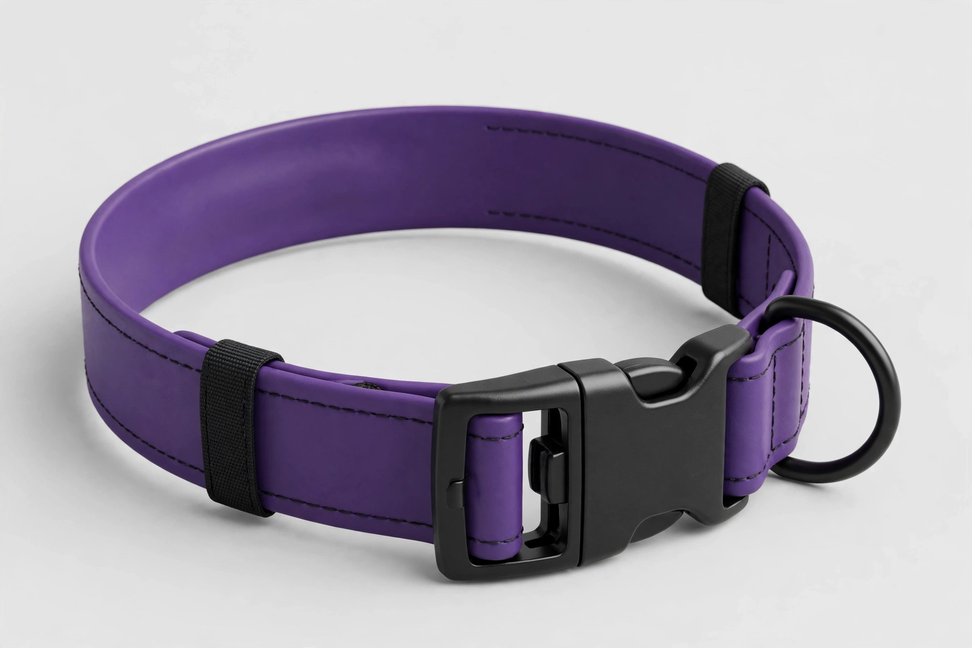 NexaPaw purple Biothane collar with cobra buckle