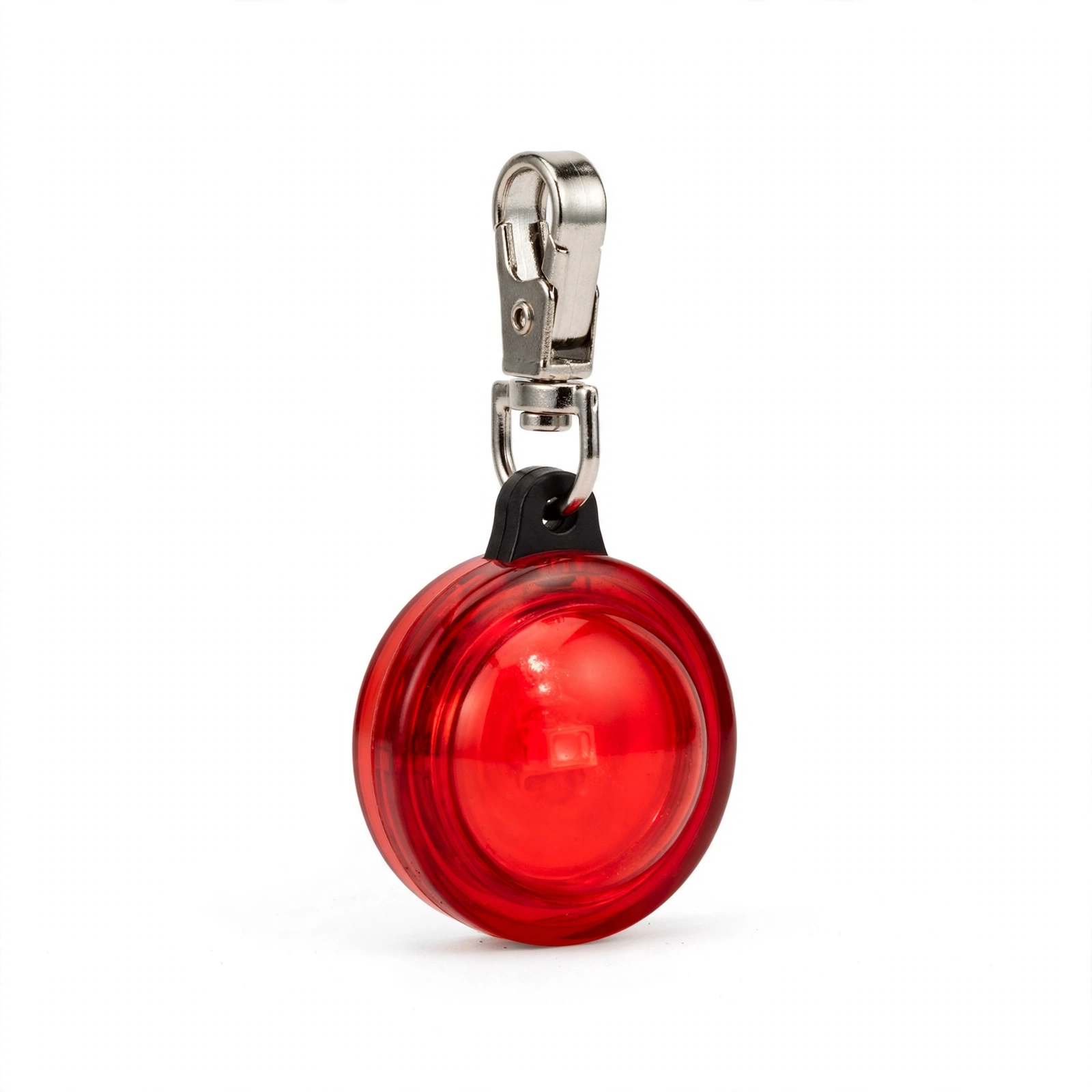 Round clip-on LED pendant light for dog collar