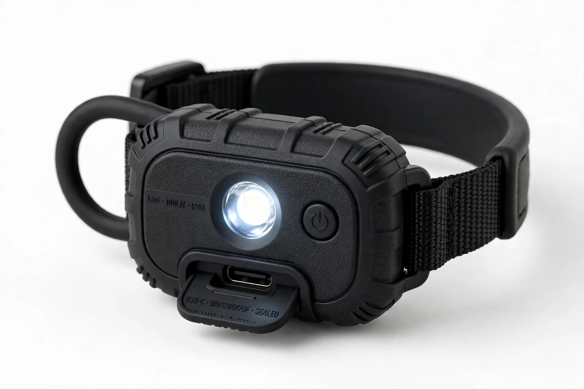 Waterproof clip-on LED light for dog collars