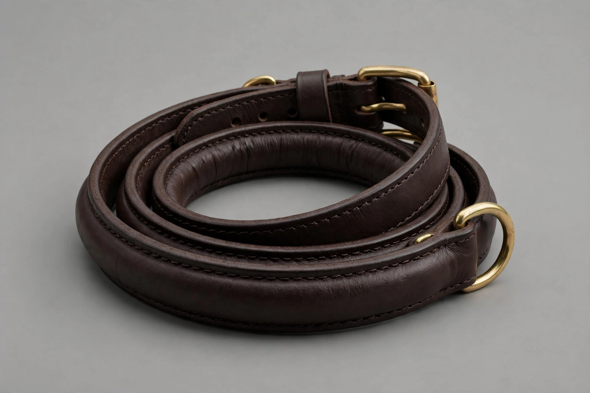 WAUDOG ultra soft rolled leather dog collar, editorial product photo