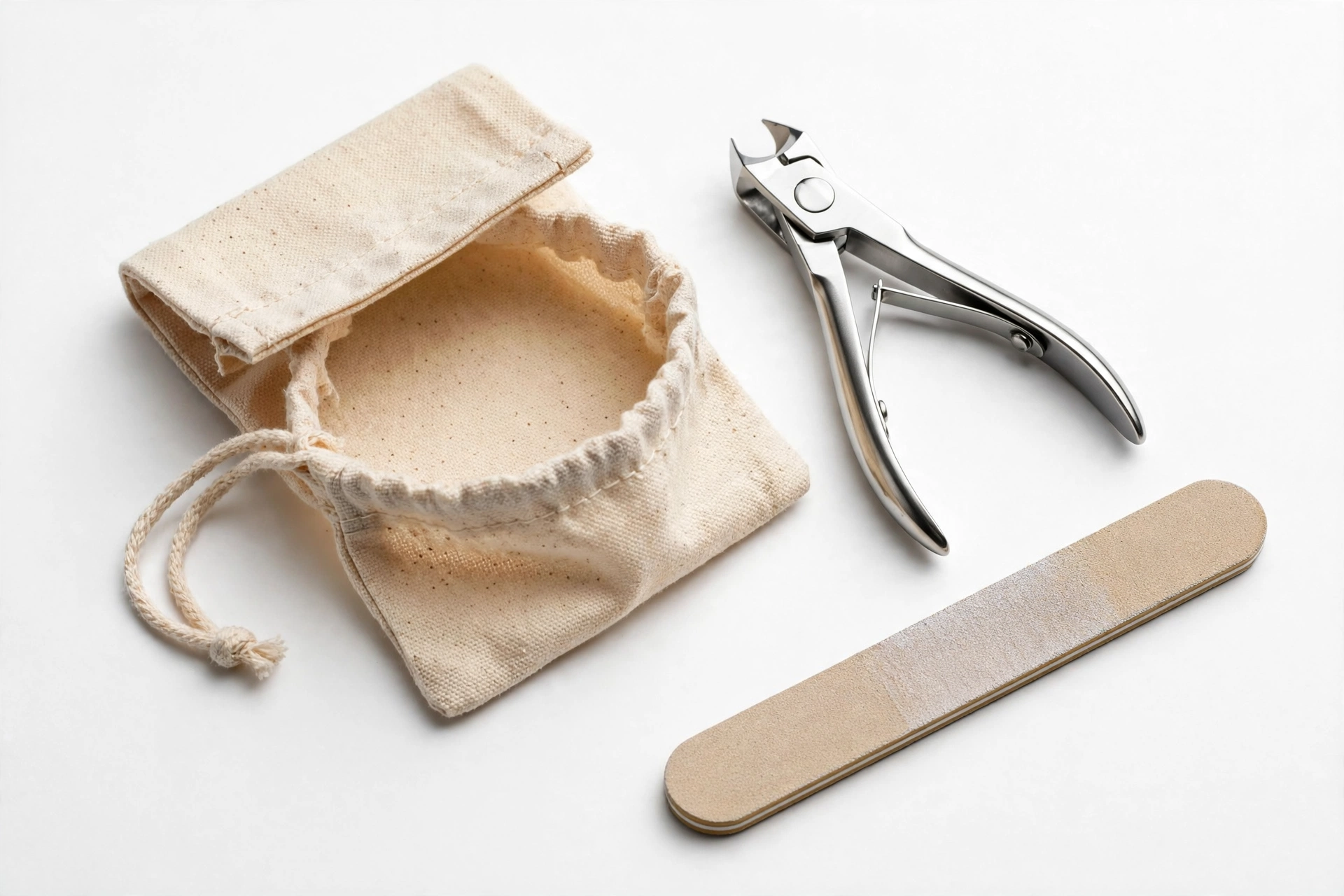 tiuire grooming arm starter kit with hammock, loop, nail clippers, and file, editorial product photo