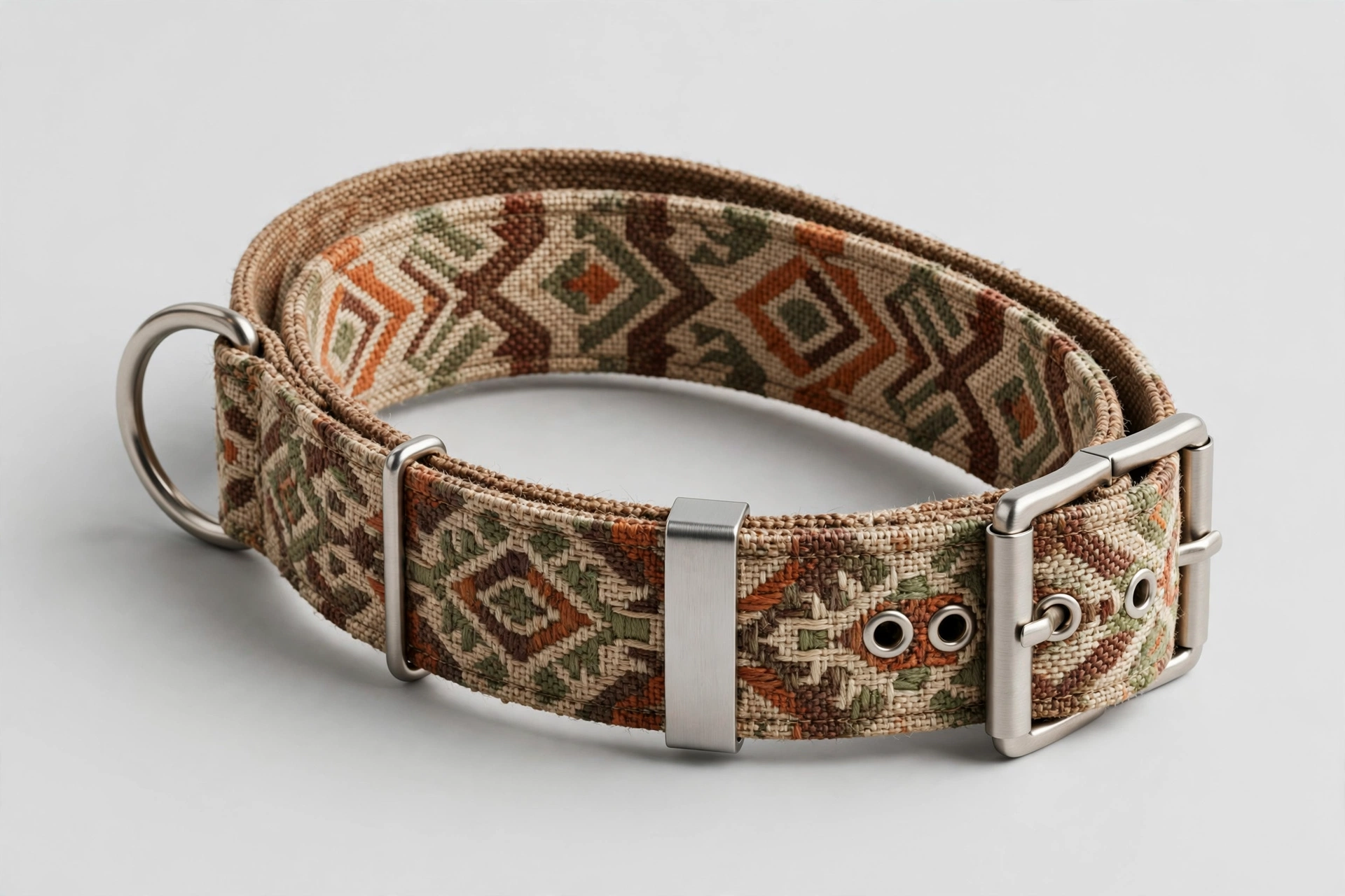 BROUAURPE natural hemp dog collar