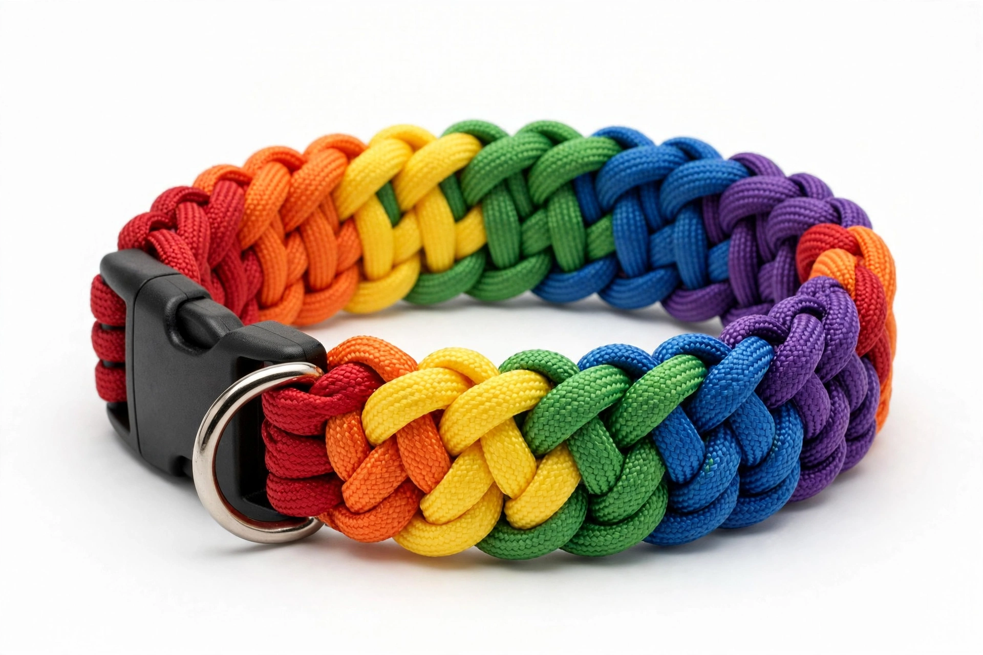 FURSDOLY Patterned Paracord Dog Collar – King Cobra Weave
