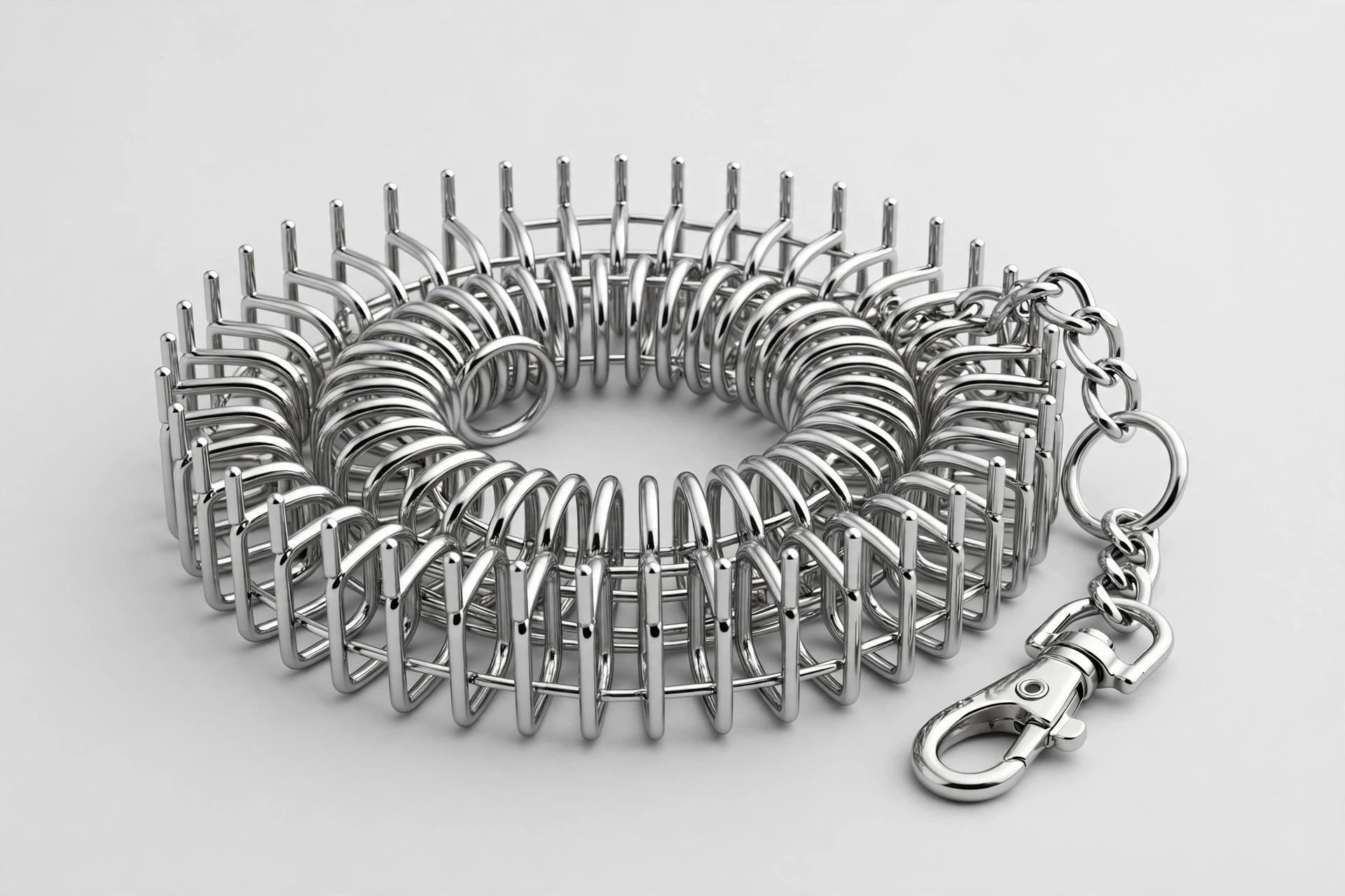 Herm Sprenger chrome 3.0mm prong collar with swivel