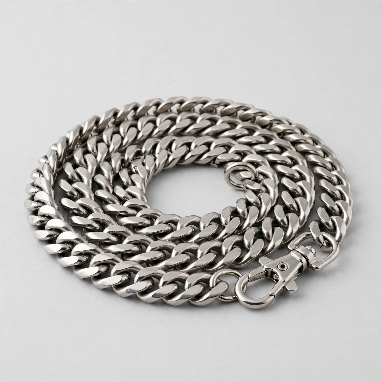 Silver Phantom Cuban link chain dog collar