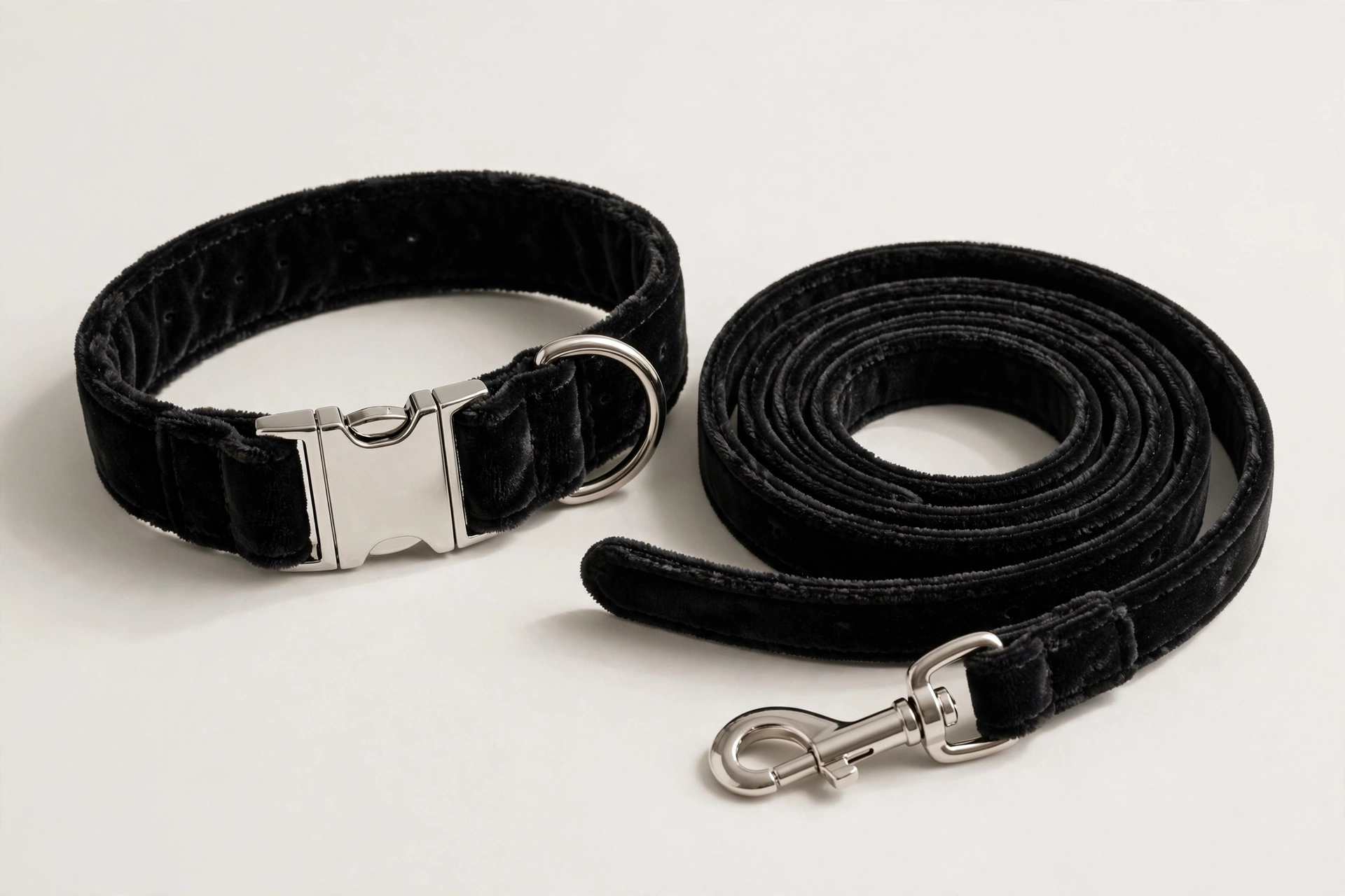 PetiFine Luxury Velvet Dog Collar and Leash Set Occasions