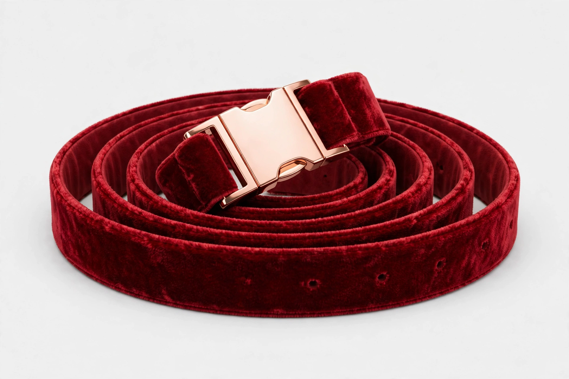 PETDURO Red Velvet Dog Collar for Christmas Holiday Photos