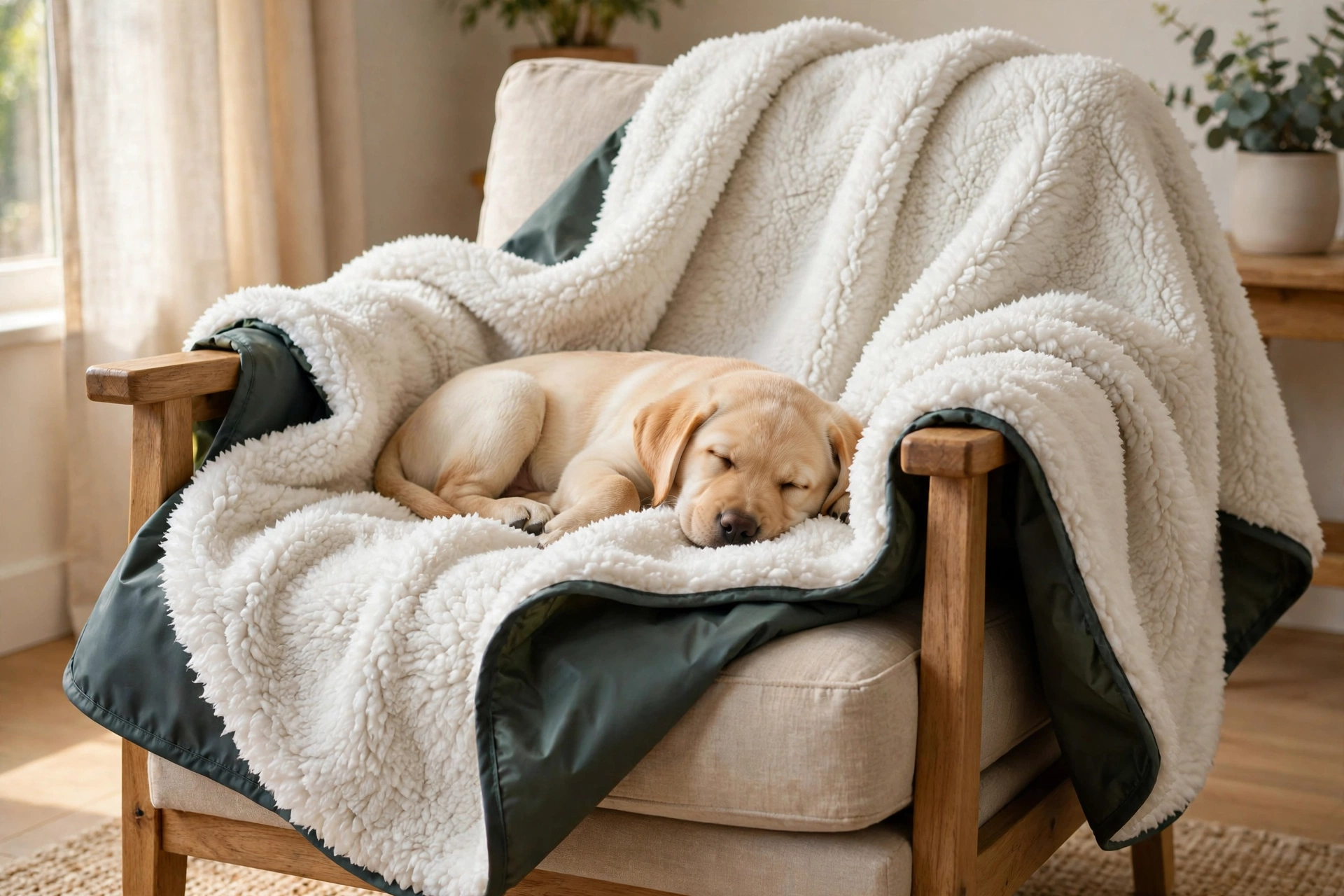PetAmi Sherpa Fleece Waterproof Dog Blanket, XL product photo