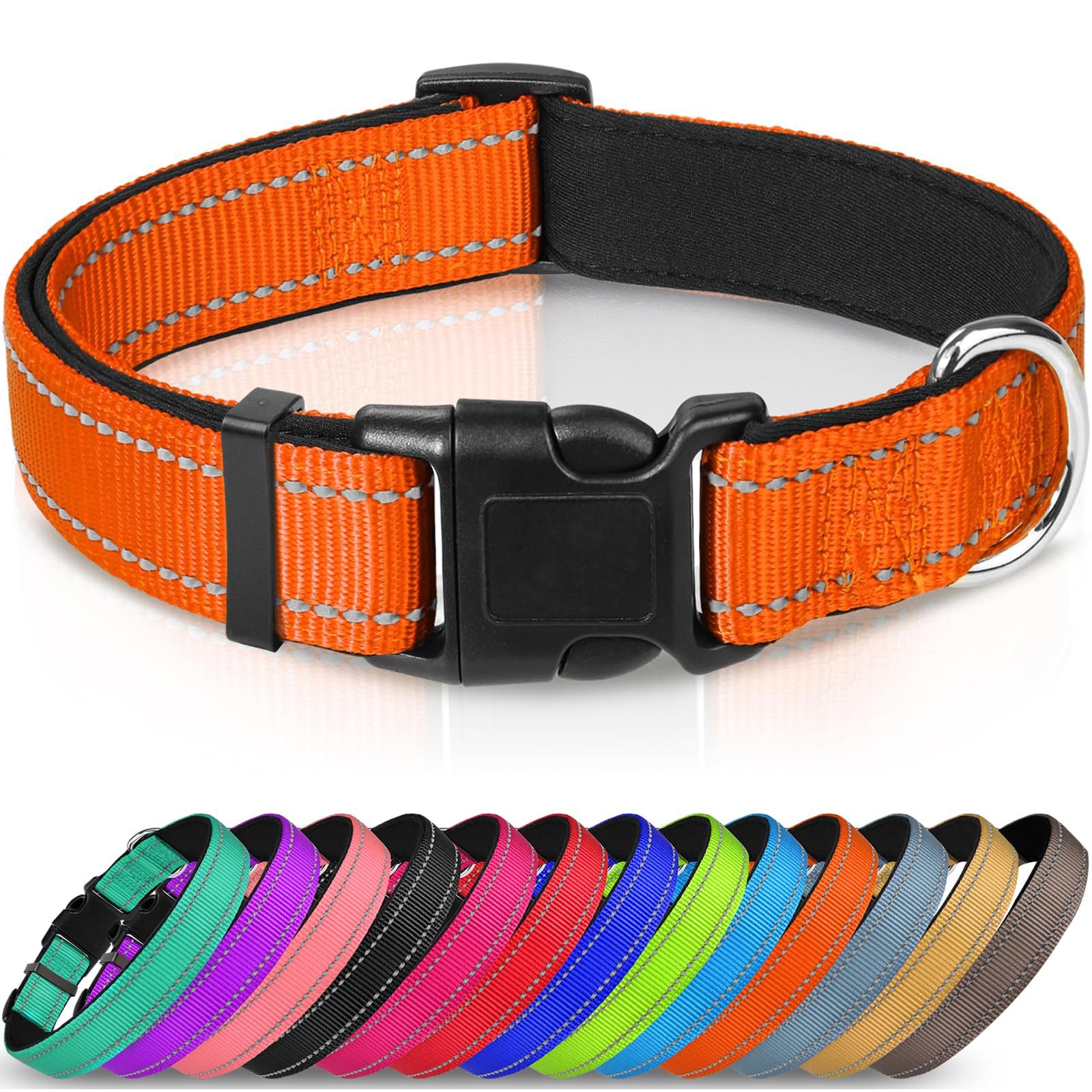 Joytale Reflective Dog Collar – Neoprene Padded, Senior Comfort