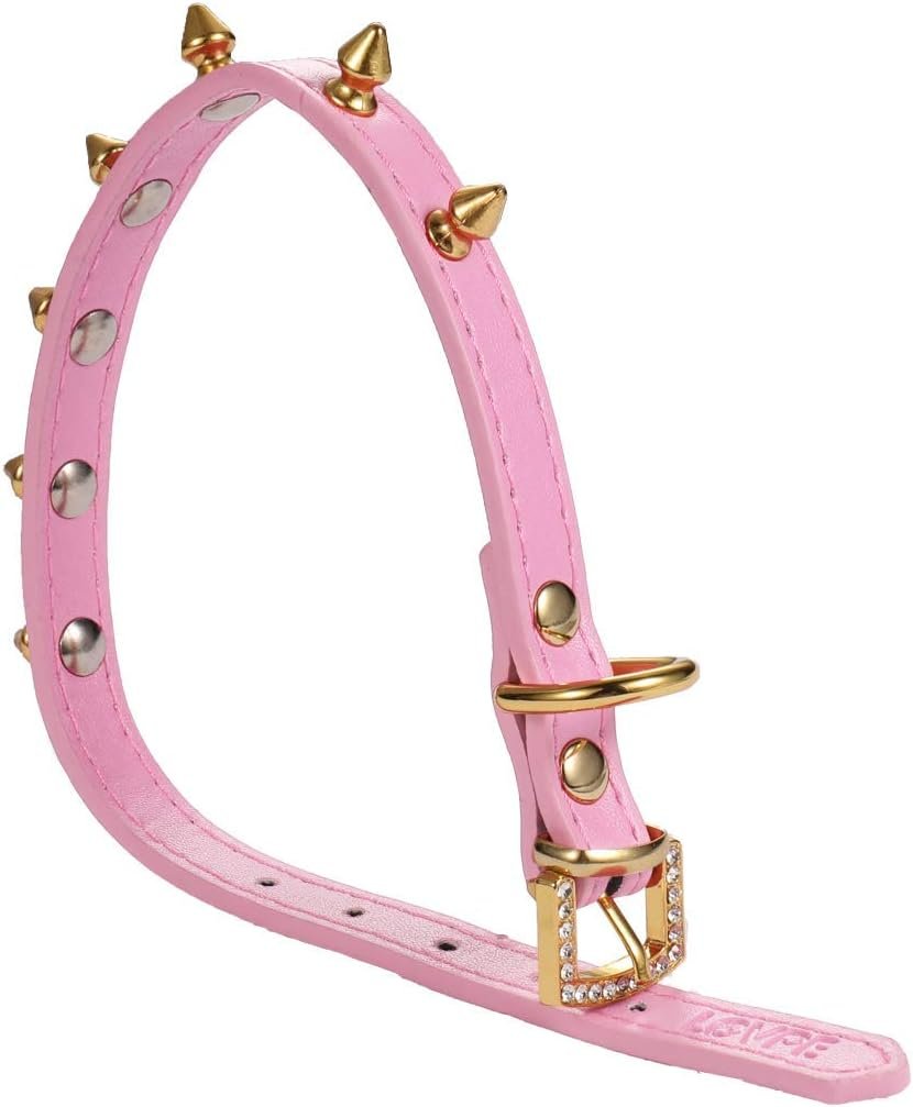 LOVPE Sparkly Iridescent Dog Collar – Crystal for Small Dogs