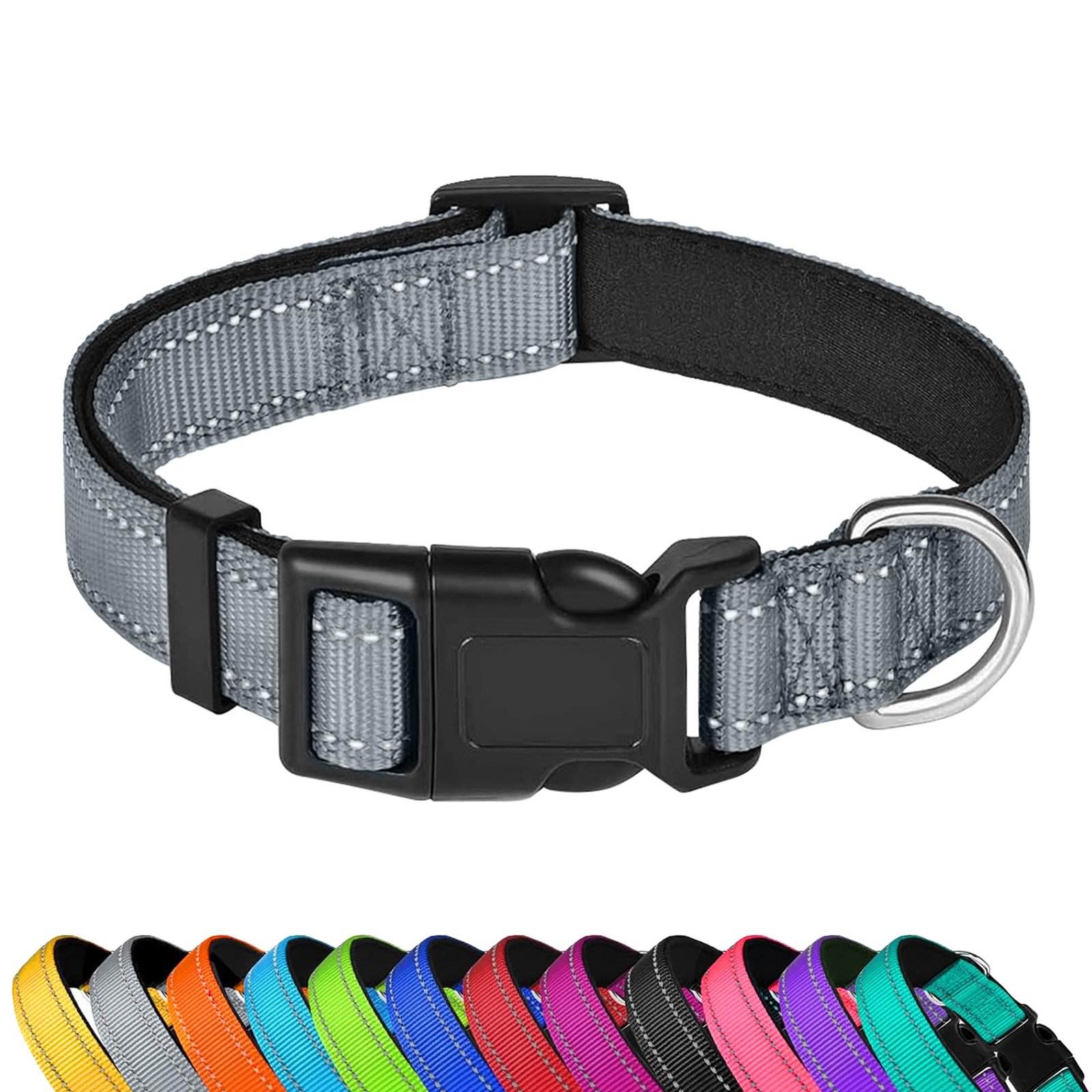 PWOD Reflective Dog Collar – Lightweight Neoprene Padded