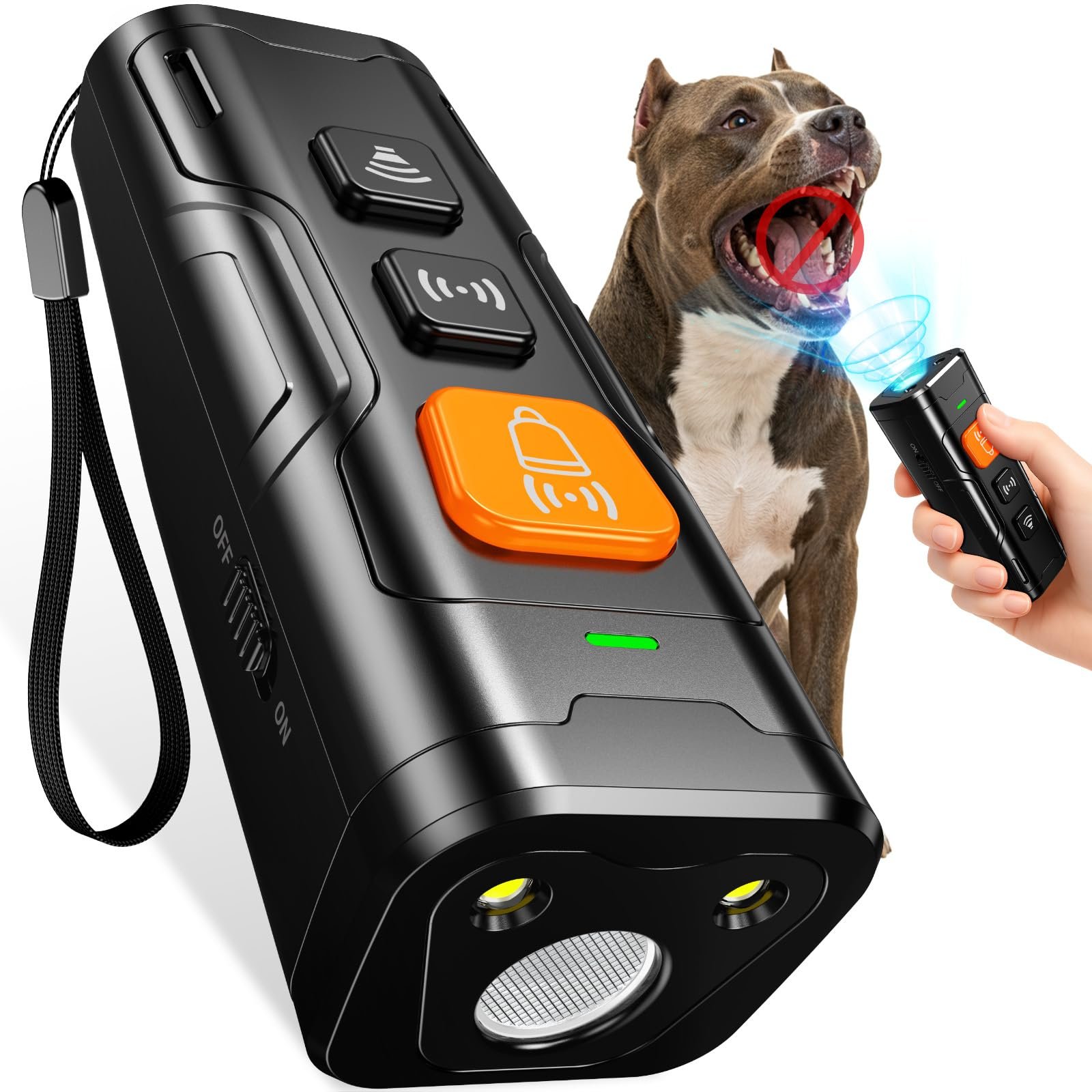 QVNNVQ Handheld Ultrasonic Bark Deterrent for Dog Training