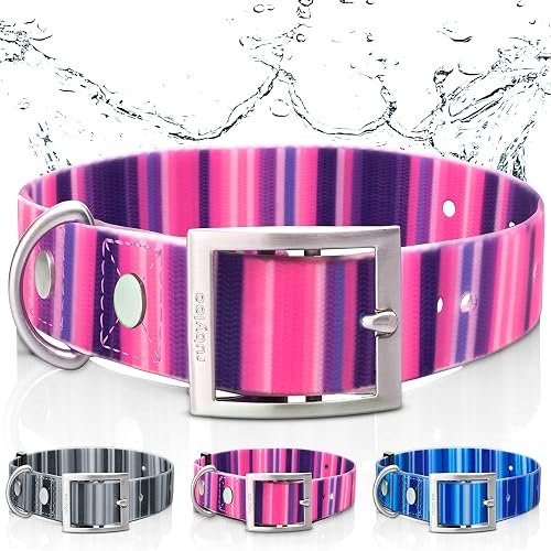 rubyloo Waterproof Dog Collar – Quick-Dry Coated Webbing