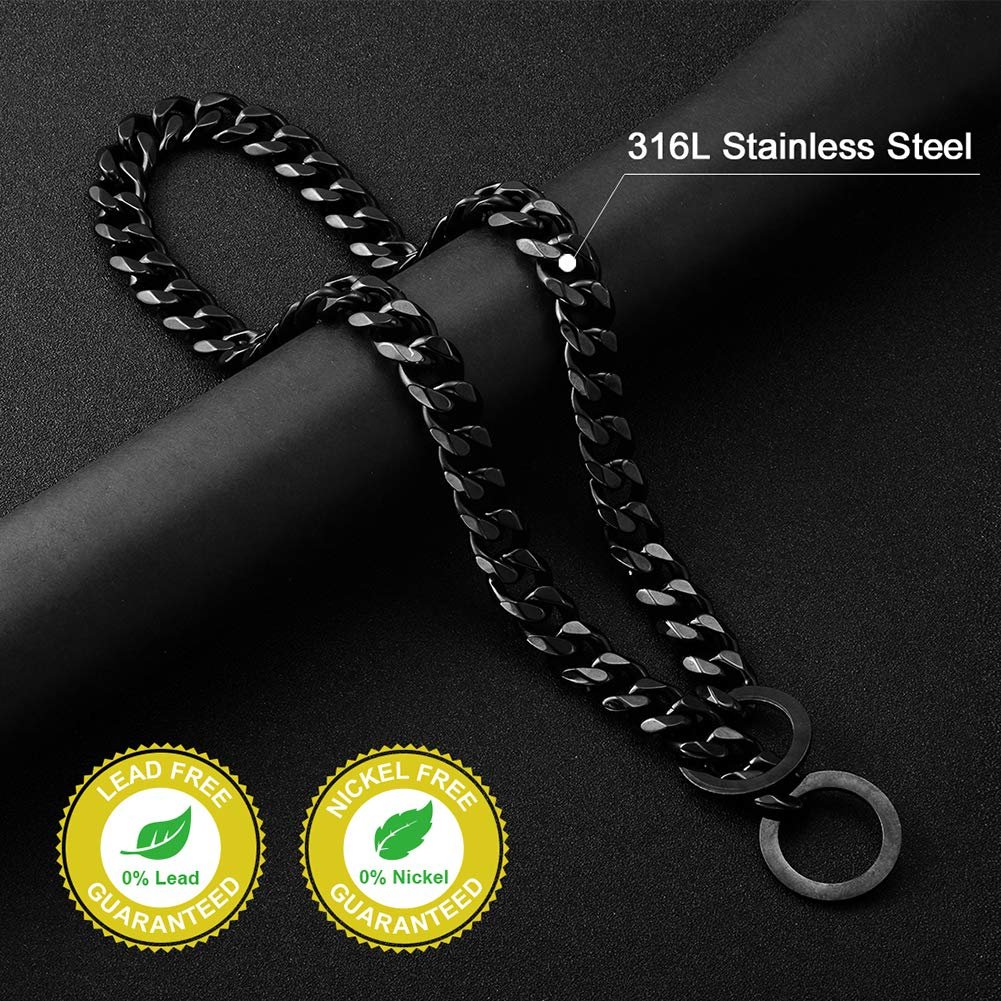 W/W Lifetime Heavy Duty Stainless Steel Chain Dog Collar