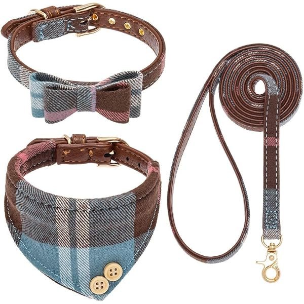 Ximipet Bowtie Collar Bandana & Leash Set – Camo 3-Piece